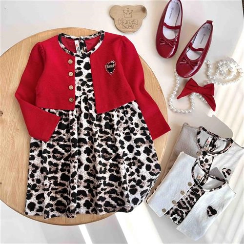 سارافون دوتیکه پلنگی 3 سال تا 5 سال کد 10076