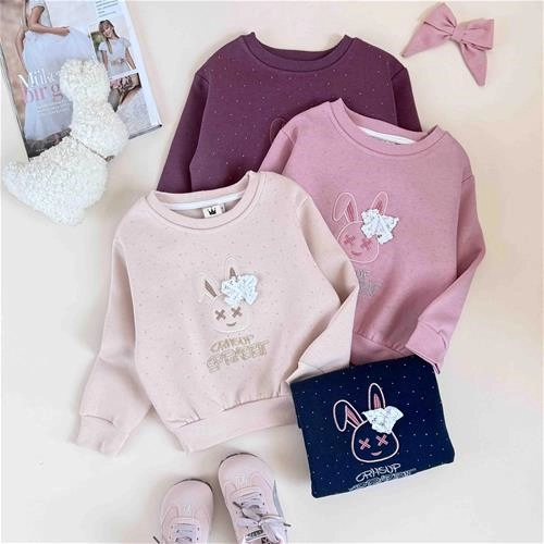 بلوز تو کرکی طرح خرگوش بچگانه 3 سال تا 6 سال کد 10050