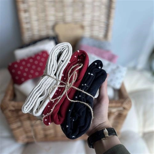 جورابشلواری نخی طرح خال خالی 1 تا 12 سال کد 214158