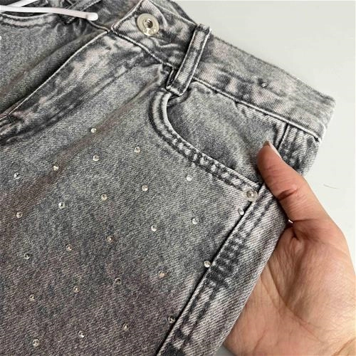 شلوار لی بگ نگینی 6 سال تا 15 سال کد 205278 _ 205279