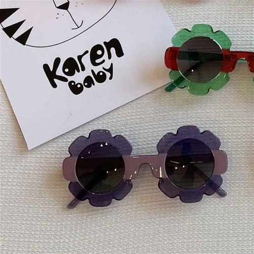 عینک دودی طرح گل کد 1704