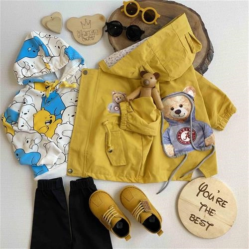 بارانی طرح خرس جدید 3 سال تا 7 سال کد 152200