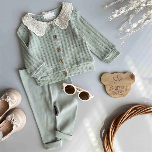 دو تیکه یقه بی‌بی 9 ماه تا 24 ماه کد 205342